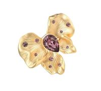 Elegant Butterfly Shaped Brooch Antique Alloy Base Crystals Embellished Unisex Gifts For Festivals Evening Gowns Butterfly Brooch For Women