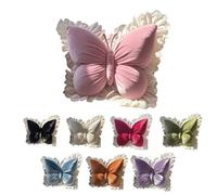 Elegant Butterfly-Shaped Throw Pillow with Lace Trim,Soft Butterfly Shaped Throw Stuffed Seat Cushion Pad,Home Creative Soft Stuffed Seat Cushion for Bedroom Sofa,for Couch, Living Room, Bed