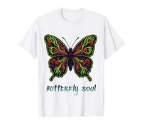 Elegant Butterfly Silhouette Zen Meditation T-Shirt