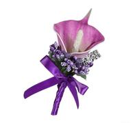 Elegant Calla for lily Corsage for Prom Homecoming Party Elegant | Available in pink white purple, matches various themes, for versatile options for any wedding style