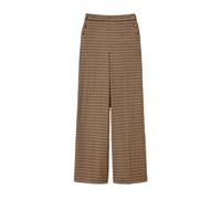 Elegant Camel & Black Wool Trousers - female - Twinset - Wide Trousers - Brown - M - Trousers M