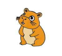 Elegant Capybaras Metal Brooch Pin Unique Capybaras Character Brooch Pin Suitable for Everyday Wear and Gatherings Personality Fun Jewelry