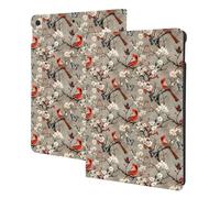 Elegant Cardinal Butterfly Print Compatible with ipad 9th/8th/7th Generation Case Cover, Tablet Cases Compatible with ipad Case 10.2 Inch, Auto Wake/Sleep, Folio Stand