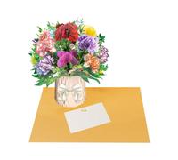 Elegant Carnation Bouquet Gift Design 3D Pop-Up Card