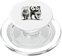 Elegant Cat & Dog Companions - Pet Lovers Artwork PopSockets PopGrip for MagSafe