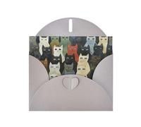 Elegant Cat Print Greeting Cards With Envelopes,Thank You,Birthdays,Christmas,Valentine