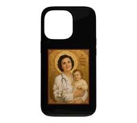 Elegant Catholic Icon of Saint Gianna Beretta Molla Case for iPhone 13 Pro