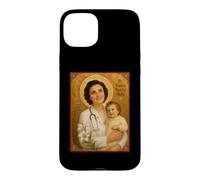 Elegant Catholic Icon of Saint Gianna Beretta Molla Case for iPhone 15 Plus