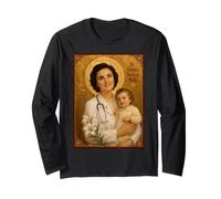 Elegant Catholic Icon of Saint Gianna Beretta Molla Long Sleeve T-Shirt