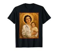 Elegant Catholic Icon of Saint Gianna Beretta Molla T-Shirt