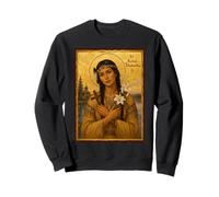 Elegant Catholic Icon of Saint Kateri Tekakwitha Sweatshirt