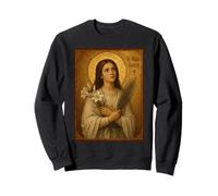 Elegant Catholic Icon of Saint Maria Goretti Sweatshirt