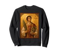 Elegant Catholic Icon of Saint Stephen Sweatshirt