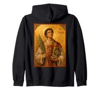 Elegant Catholic Icon of Saint Stephen Zip Hoodie