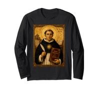 Elegant Catholic Icon of Saint Thomas Aquinas Long Sleeve T-Shirt