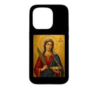 Elegant Catholic Icon of St. Agatha Case for iPhone 15 Pro