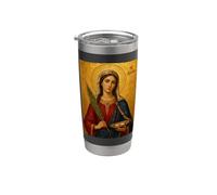 Elegant Catholic Icon of St. Agatha Stainless Steel Insulated Tumbler