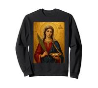 Elegant Catholic Icon of St. Agatha Sweatshirt