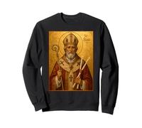 Elegant Catholic Icon of St. Blaise Sweatshirt