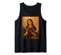 Elegant Catholic Icon of St. Dymphna Tank Top