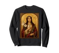 Elegant Catholic Icon of St. Philomena Sweatshirt