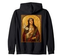 Elegant Catholic Icon of St. Philomena Zip Hoodie
