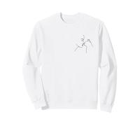 Elegant catlover minimalistic cat bopping nose line graphic Sweatshirt