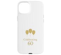 Elegant Celebrating Sixty Balloon Design Case for iPhone 15 Plus