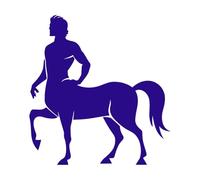 Elegant Centaur Silhouette Fine Carving Decals 67.2x71.4cm Equipped with Transfer Film kit DarkBlue