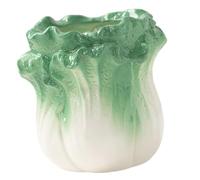 Elegant Ceramic Cabbage Shaped Pen Holder Porcelain Pencil Cup Stationery Container For Office And Home Desk Decoration Easy To Clean Penholder