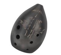 Elegant Ceramic Ocarina 8 Hole Handmade Black Clay Flute Authentic Winds Instrument Suitable For Music Collectors Traditional Chinese Musical Instrument