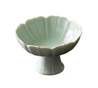 Elegant Ceramic Pedestal Bowl for Home Decor, Light Green