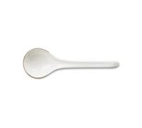 Elegant Ceramic Spoon White Small Spoon Long Handle Ceramic Gold Edge Bone China Small Mixing Spoon Soup Spoon Porcelain Ladle Spoon 4 Pieces (Color : B)