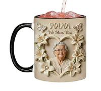 Elegant Ceramic Tea Mug, 300ml Grandma Inspired Drinkware, Premium Porcelain Cup, Lightweight Comfortable Design, Chic Decorative Style, Kitchen Home Accessories, Daily Use or Gifting