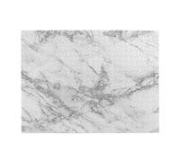Elegant Chic White Gray Silver Glitter Marble,500 Pieces Puzzles for Adults-Wooden Jigsaw Puzzle for Adults Elderly