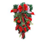 Elegant Christmas Artificial Wreath Beautiful Reverse Christmas Tree Wreath Festive Door Display