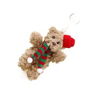 Elegant Christmas Bear Plush Ornament Elegant Plush Bear Keychains Bag Decorations For Holiday Spirits And Tree Hanging Winter Theme Party Accessory