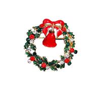 Elegant Christmas Brooch Pins Lapel Brooch for Clothes suits Decoration Wreath Wind Chime