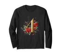 Elegant Christmas Number 4 Design Long Sleeve T-Shirt