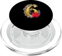 Elegant Christmas Number 6 Floral Design PopSockets PopGrip for MagSafe