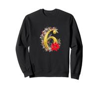 Elegant Christmas Number 6 Floral Design Sweatshirt