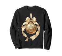 Elegant Christmas Ornament Beige and Brown Sweatshirt
