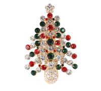 Elegant Christmas Tree Brooch ，Stylish Holiday Accessory with Luxurious Finish，Gift for Christmas, Birthdays, and Special Occasions