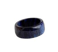Elegant Chunky Colorful Flash Resin Acrylic Rings Women Men Jewellery Size 5-11 (Deep Blue,6)