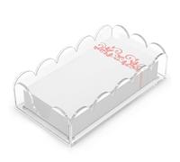 Elegant Clear Acrylic Scalloped Tray For Paper Towels And Decorative Storage In Kitchen Bathroom Dining Room Elegant Homes Decors Acrylic Tray