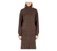 Elegant Closed Jumper with Sparkling Details - female - Liu Jo - Turtlenecks - Brown - M - Knitwear M