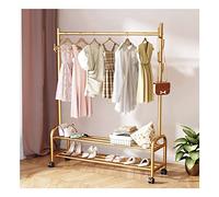 Elegant Clothes Rack 100cm Metal Frame with Upper Rod & Lower Shelf Stylish Drying Rack for Home & Retail Use Ideal for Dresses & Outfits