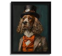Elegant Cocker Spaniel Portrait Victorian Attire Dog Art Print Spaniel Wall Art Poster A5 - Wall Art Home Decor Movie Poster Canvas Film Cinema Retro Vintage Cult Classic Nostargic Saga Modern reprin