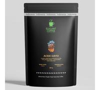 Elegant Coffee Aceh Gayo Coffee Beans, 250g - Premium Single-Origin Arabica Medium Roast - Rich Nutty Flavor, Indonesian Specialty Whole Bean Coffee