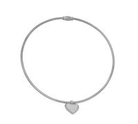Elegant Collarbone Choker Love Heart/Sphere Pendant Necklace With Snake Bone Chain Handmade Metal Neckchain Jewelry Party Wear Necklace